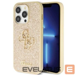 Tagakaaned Guess  Guess GUHCP14LHG4SGD case for iPhone 14 Pro - gold Glitter Script Big 4G 