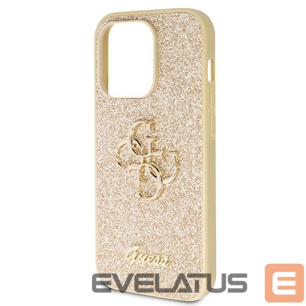 Tagakaaned Guess Guess GUHCP14LHG4SGD case for iPhone 14 Pro - gold Glitter Script Big 4G