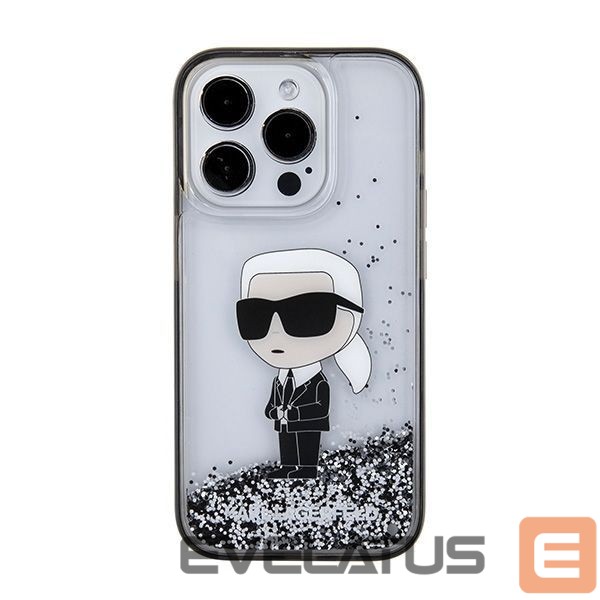 Tagakaaned Karl Lagerfeld Karl Lagerfeld Liquid Glitter Ikonik case for iPhone 15 Pro - transparent