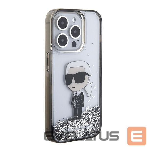 Tagakaaned Karl Lagerfeld Karl Lagerfeld Liquid Glitter Ikonik case for iPhone 15 Pro - transparent