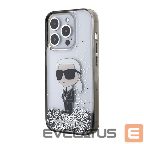 Tagakaaned Karl Lagerfeld Karl Lagerfeld Liquid Glitter Ikonik case for iPhone 15 Pro - transparent