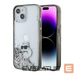 Tagakaaned Karl Lagerfeld  Karl Lagerfeld Liquid Glitter Choupette case for iPhone 15 - transparent 