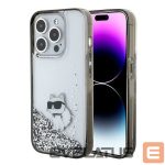 Tagakaaned Karl Lagerfeld  Karl Lagerfeld Liquid Glitter Choupette case for iPhone 15 Pro Max - transparent 