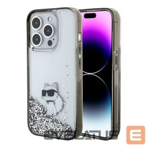 Tagakaaned Karl Lagerfeld  Karl Lagerfeld Liquid Glitter Choupette case for iPhone 15 Pro Max - transparent 