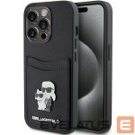 Tagakaaned Karl Lagerfeld  Karl Lagerfeld Saffiano Cardslot Karl&Choupette Metal Pin case for iPhone 15 Pro - black 