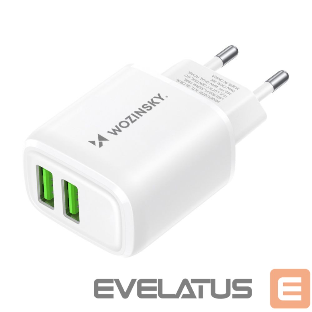 Adaptrid Wozinsky Wozinsky CUWCW 2.4A 2 x USB-A Wall Charger - White