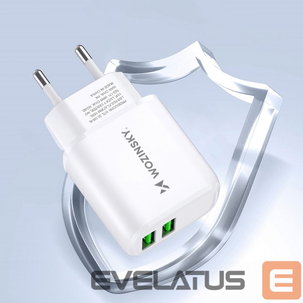 Adaptrid Wozinsky Wozinsky CUWCW 2.4A 2 x USB-A Wall Charger - White