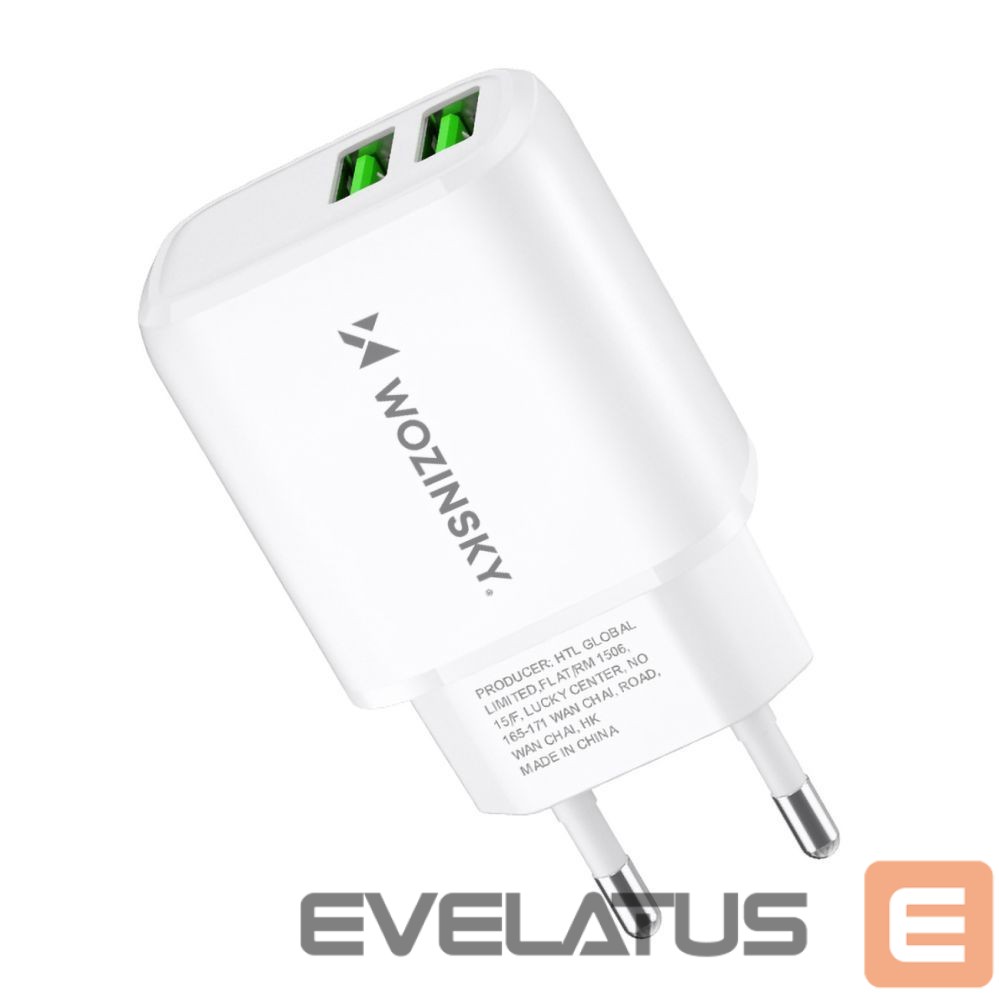 Adaptrid Wozinsky Wozinsky CUWCW 2.4A 2 x USB-A Wall Charger - White
