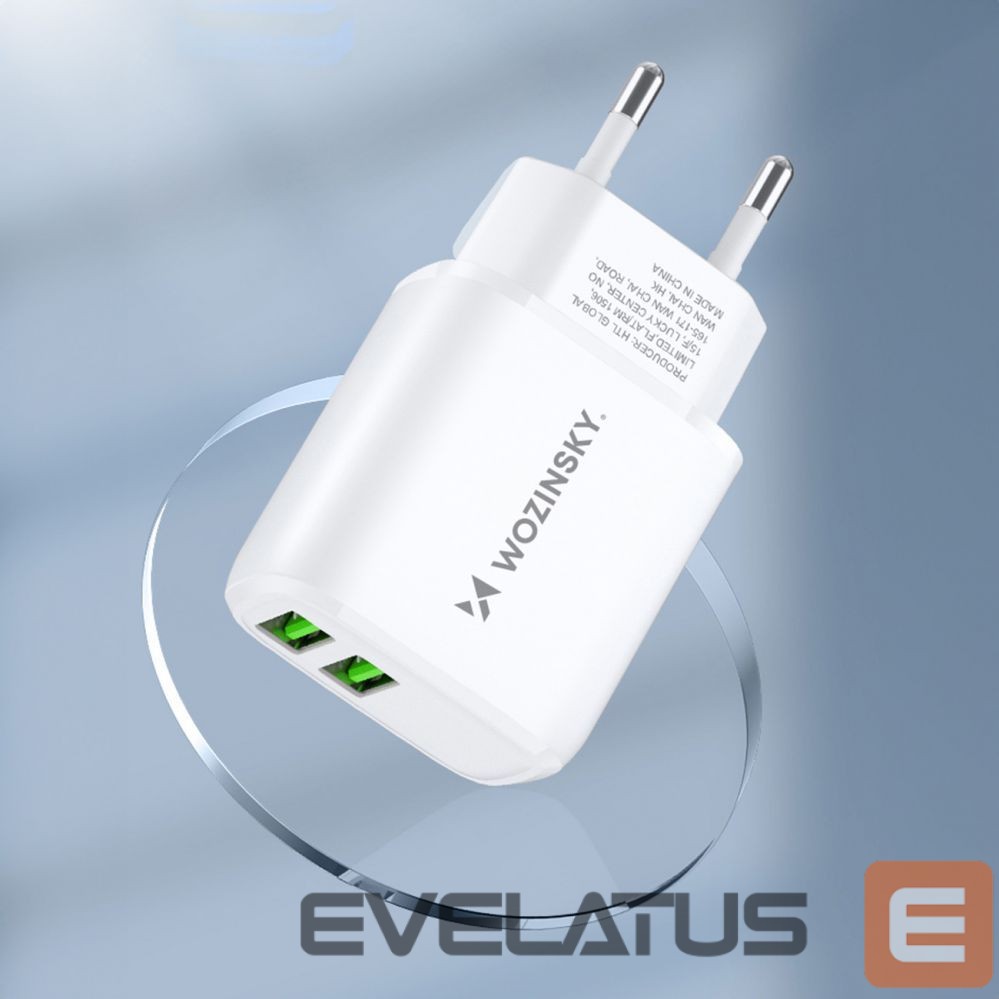 Adaptrid Wozinsky Wozinsky CUWCW 2.4A 2 x USB-A Wall Charger - White