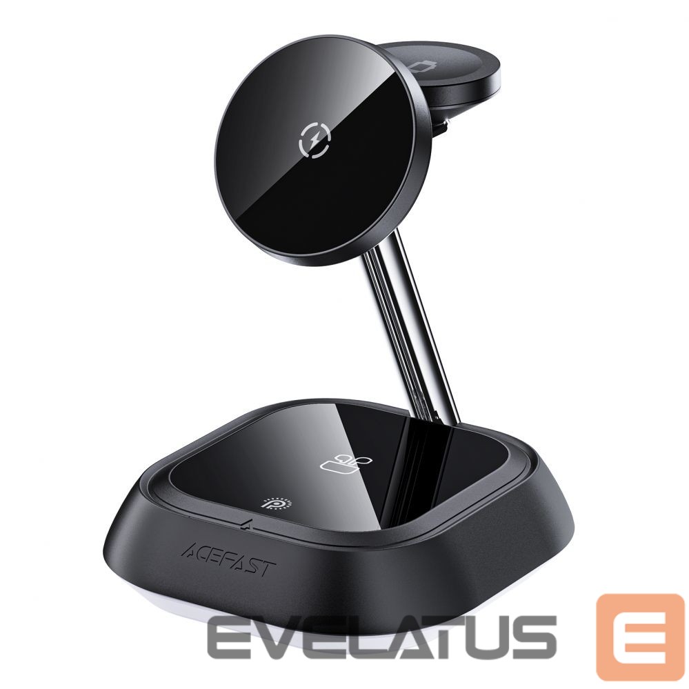 Adaptrid Acefast 3in1 Acefast E16 15W inductive charging station for phone / headphones / watch - black