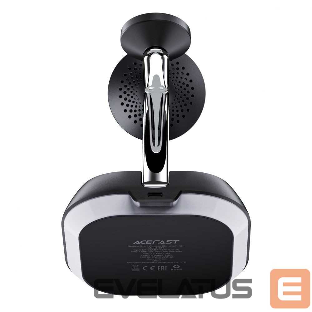 Adaptrid Acefast 3in1 Acefast E16 15W inductive charging station for phone / headphones / watch - black