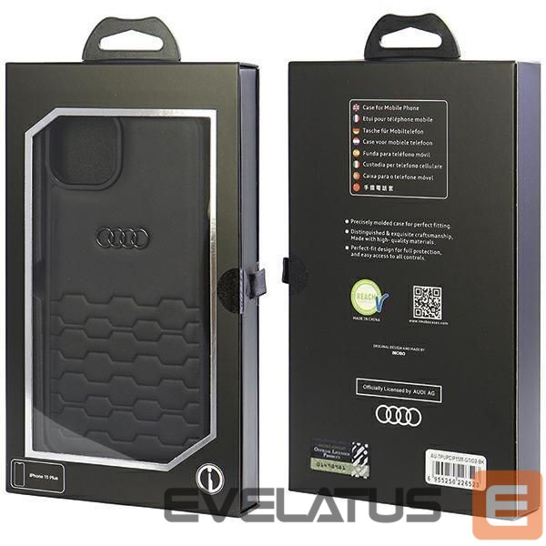 Tagakaaned Audi Audi GT Synthetic Leather case for iPhone 15 Plus - black