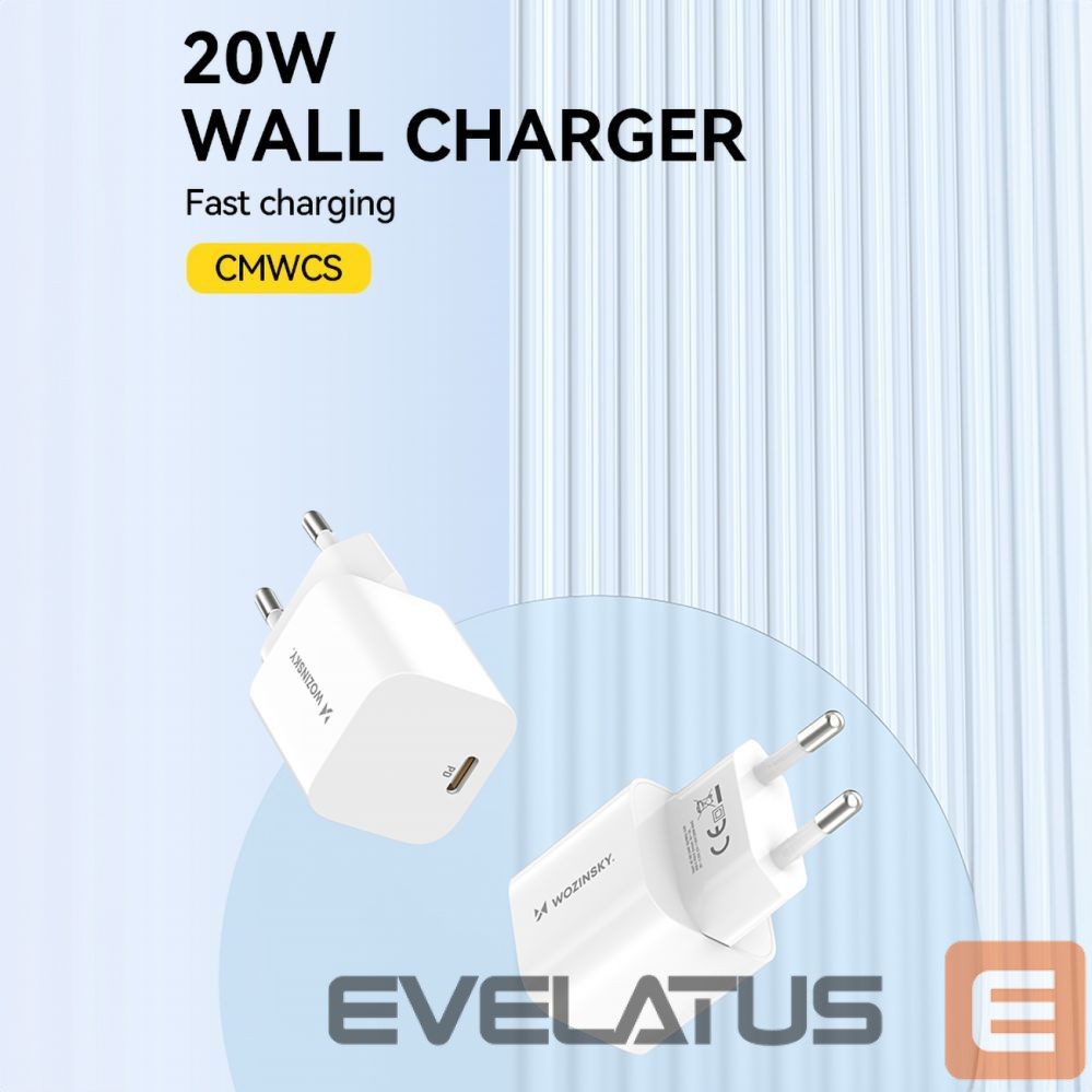 Adaptrid Wozinsky Wozinsky CMWCS USB-C PD 20W Wall Charger - White