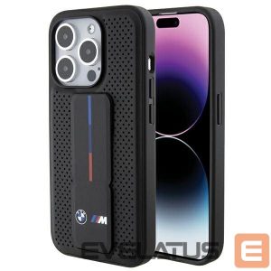 Tagakaaned BMW  BMW Grip Stand Smooth & Perforated case for iPhone 15 Pro - black 