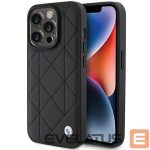 Tagakaaned BMW  BMW Leather Quilted case for iPhone 15 Pro Max - black 