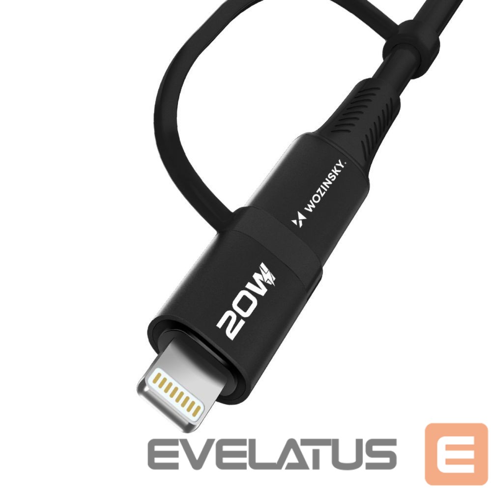 Kaabel Wozinsky Wozinsky WNBAA 4in1 cable 2x USB-C 1x USB-A 1x Lightning 60W 1 m - black