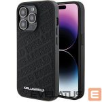 Tagakaaned Karl Lagerfeld  Karl Lagerfeld Quilted K Pattern iPhone 15 Pro Case - Black 