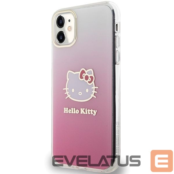 Tagakaaned Hello Kitty Hello Kitty IML Gradient Electrop Kitty Head Case for iPhone 11 / Xr - Pink