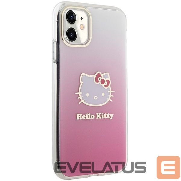 Tagakaaned Hello Kitty Hello Kitty IML Gradient Electrop Kitty Head Case for iPhone 11 / Xr - Pink