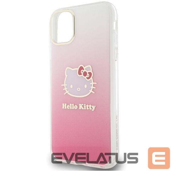 Tagakaaned Hello Kitty Hello Kitty IML Gradient Electrop Kitty Head Case for iPhone 11 / Xr - Pink