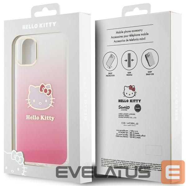 Tagakaaned Hello Kitty Hello Kitty IML Gradient Electrop Kitty Head Case for iPhone 11 / Xr - Pink