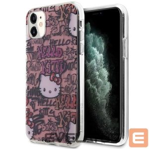 Tagakaaned Hello Kitty  Hello Kitty IML Tags Graffiti case for iPhone 11 / Xr - pink 