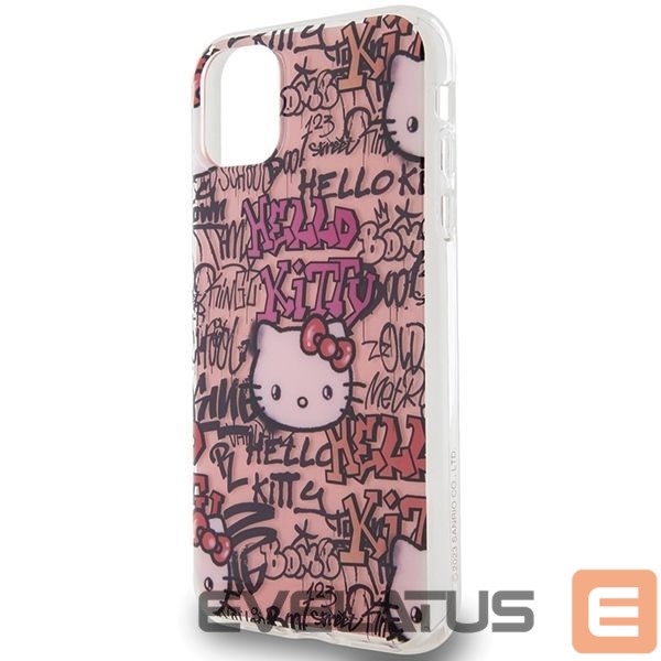 Tagakaaned Hello Kitty Hello Kitty IML Tags Graffiti case for iPhone 11 / Xr - pink