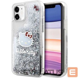 Tagakaaned Hello Kitty  Hello Kitty Liquid Glitter Charms Kitty Head Case for iPhone 11 / Xr - Silver 