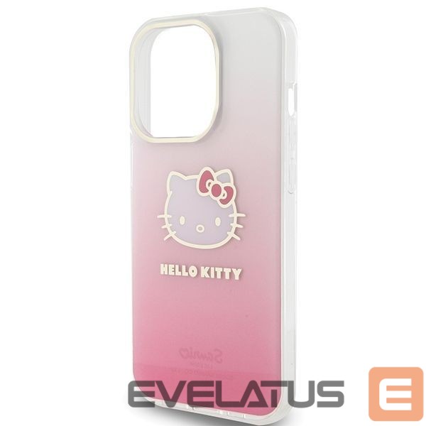 Tagakaaned Hello Kitty Hello Kitty IML Gradient Electrop Kitty Head case for iPhone 13 Pro / 13 - pink