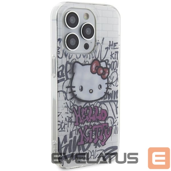 Tagakaaned Hello Kitty Hello Kitty IML Kitty On Bricks Graffiti case for iPhone 13 Pro / 13 - white