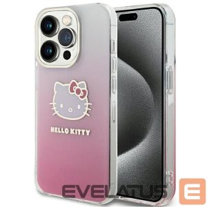 Tagakaaned Hello Kitty  Hello Kitty IML Gradient Electrop Kitty Head case for iPhone 14 Pro - pink 