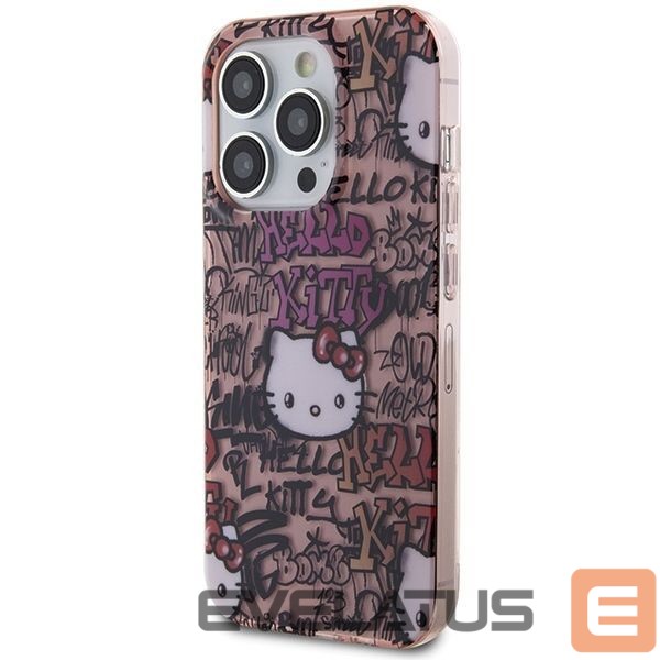 Tagakaaned Hello Kitty Hello Kitty IML Tags Graffiti case for iPhone 14 Pro Max - pink