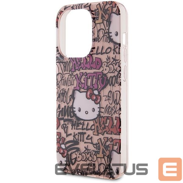 Tagakaaned Hello Kitty Hello Kitty IML Tags Graffiti case for iPhone 14 Pro Max - pink