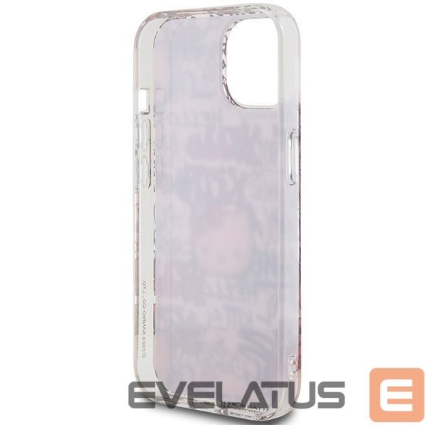 Tagakaaned Hello Kitty Hello Kitty IML Tags Graffiti case for iPhone 15 - pink