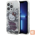 Tagakaaned Hello Kitty  Hello Kitty IML Kitty On Bricks Graffiti case for iPhone 15 Pro Max - white 