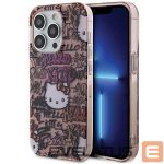Tagakaaned Hello Kitty  Hello Kitty IML Tags Graffiti case for iPhone 15 Pro Max - pink 