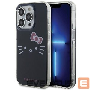 Tagakaaned Hello Kitty  Hello Kitty IML Kitty Face case for iPhone 15 Pro Max - black 