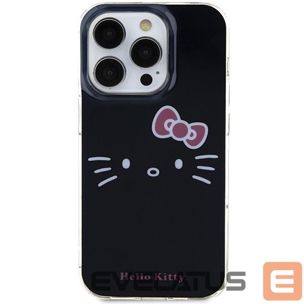Tagakaaned Hello Kitty Hello Kitty IML Kitty Face case for iPhone 15 Pro Max - black