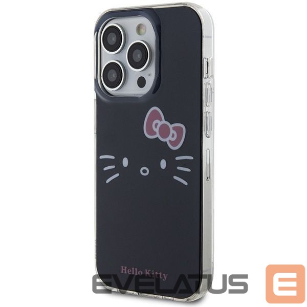 Tagakaaned Hello Kitty Hello Kitty IML Kitty Face case for iPhone 15 Pro Max - black