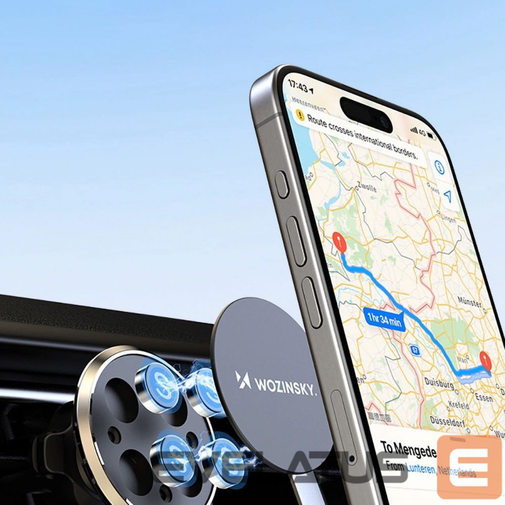 Automaatne hoidja Wozinsky Wozinsky WUMKO Magnetic Phone Holder for Car Air Vent - Black