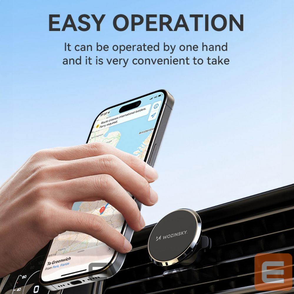 Automaatne hoidja Wozinsky Wozinsky WUMKO Magnetic Phone Holder for Car Air Vent - Black