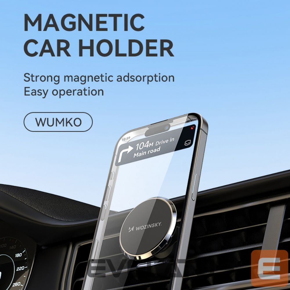Automaatne hoidja Wozinsky Wozinsky WUMKO Magnetic Phone Holder for Car Air Vent - Black