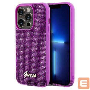 Tagakaaned Guess  Guess Disco Metal Script case for iPhone 14 Pro - fuchsia 