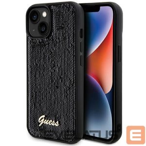 Tagakaaned Guess  Guess Sequin Script Metal case for iPhone 14 / 15 / 13 - black 