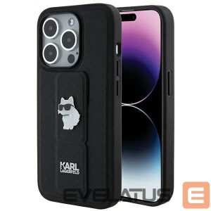 Tagakaaned Karl Lagerfeld  Karl Lagerfeld Gripstand Saffiano Choupette Pins case for iPhone 14 Pro - black 