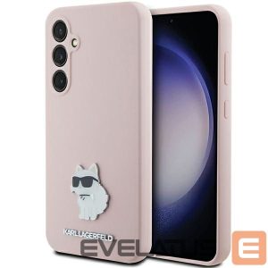 Tagakaaned Karl Lagerfeld  Karl Lagerfeld Silicone Choupette Metal Pin case for Samsung Galaxy S23 FE - pink 
