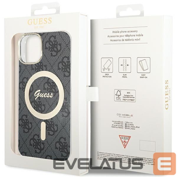 Tagakaaned Guess Guess 4G MagSafe case for iPhone 15 Plus / 14 Plus - black
