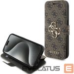 Tagakaaned Guess  Guess 4G Metal Logo case for iPhone 15 Pro - brown 