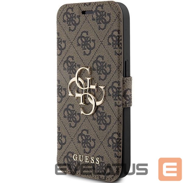 Tagakaaned Guess Guess 4G Metal Logo case for iPhone 15 Pro - brown