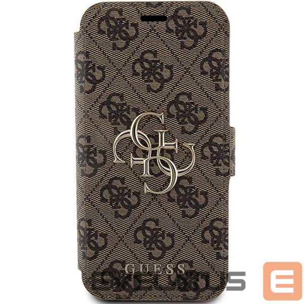 Tagakaaned Guess Guess 4G Metal Logo case for iPhone 15 Pro - brown